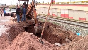 Causa fuga de agua socavón en la Ruiz Cortines